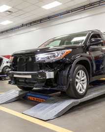 Toyota on vehicle lift | Markquart Toyota in Chippewa Falls WI
